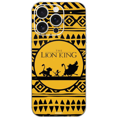 Disney The Lion King Simba Timon and Pumba Tribal Print iPhone 16 Pro Skin
